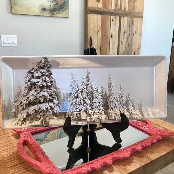 Pier 1 Other - Pier 1 Serving Plate Winter Forest-NWT